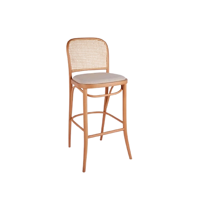 B811 Shod Meşe Cilalı Thonet Bar Sandalyesi