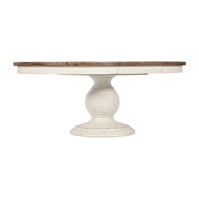 AMERİCANA ROUND PEDESTAL DİNİNG TABLE W22 LEAF, HONEY TOPDAİSY BASE