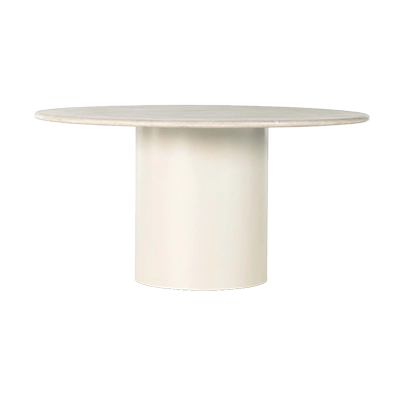 BELLE 60 ROUND DİNİNG TABLE, CREAM MARBLE