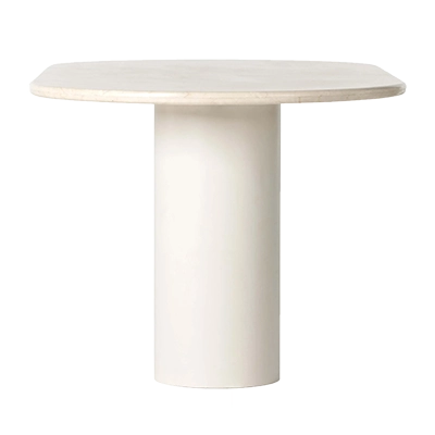 BELLE OVAL DİNİNG TABLE, CREAM MARBLE