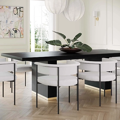 CHELSEA RECTANGULAR DİNİNG TABLE, BLACK