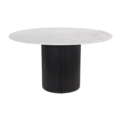 IZOLA DİNİNG TABLE, WHİTE MARBLEBLACK BASE