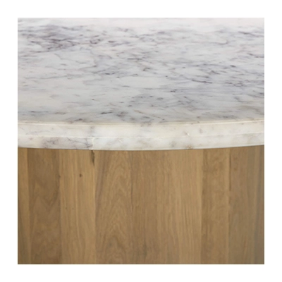 MARİAH ROUND DİNİNG TABLE, WHİTE MARBLE