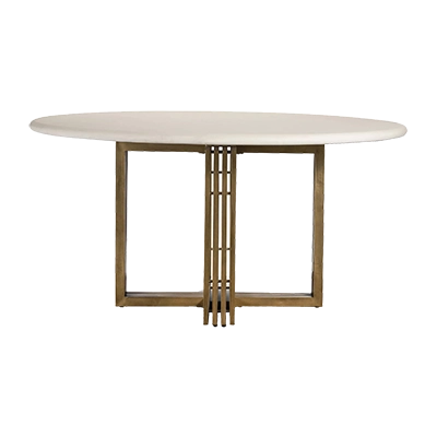 MİA ROUND DİNİNG TABLE, PARCHMENT WHİTE