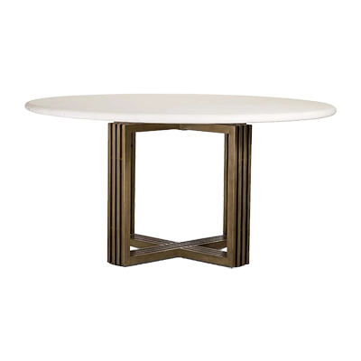 MİA ROUND DİNİNG TABLE, PARCHMENT WHİTE