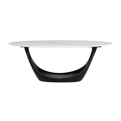 MONTANA DİNİNG TABLE, WHİTE CERAMİCBLACK BASE