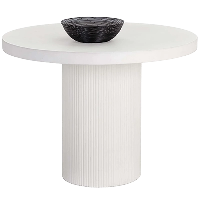 NİCOLETTE 40 ROUND DİNİNG TABLE, WHİTE