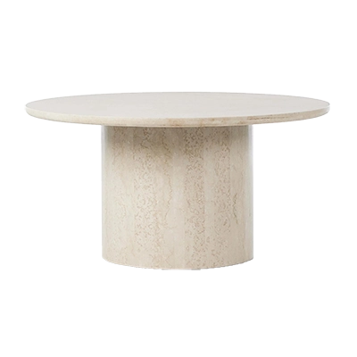 OAKLAND 60 ROUND OUTDOOR DİNİNG TABLE, CREAM MARBLE