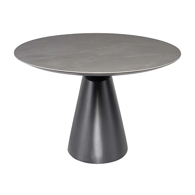 TAJİ OVAL DİNİNG TABLE, GREY CERAMİCTİTANİUM BASE