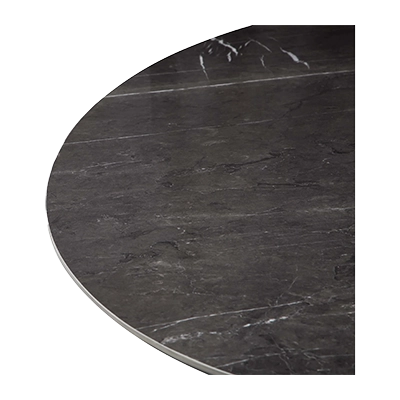 TAJİ OVAL DİNİNG TABLE, POLİSHED GREYTEXTURED SİLVER BASE