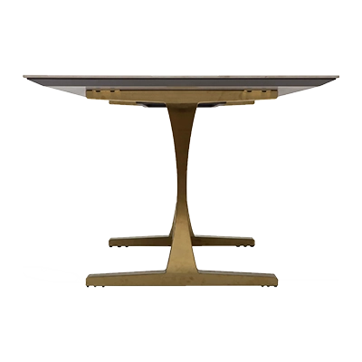 TOULOUSE DİNİNG TABLE, GREY CERAMİCBRUSHED GOLD BASE