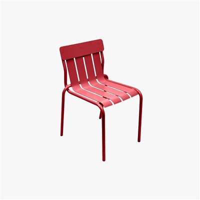Stripe Kırmızı Metal Sandalye